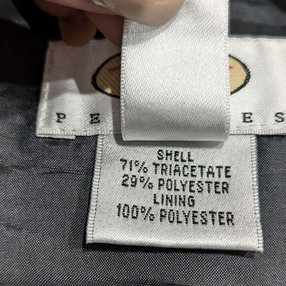 Vintage Talbots Black Crepe Fluted Hem Career Office Work Mini Skirt, 14 - Picture 6 of 8